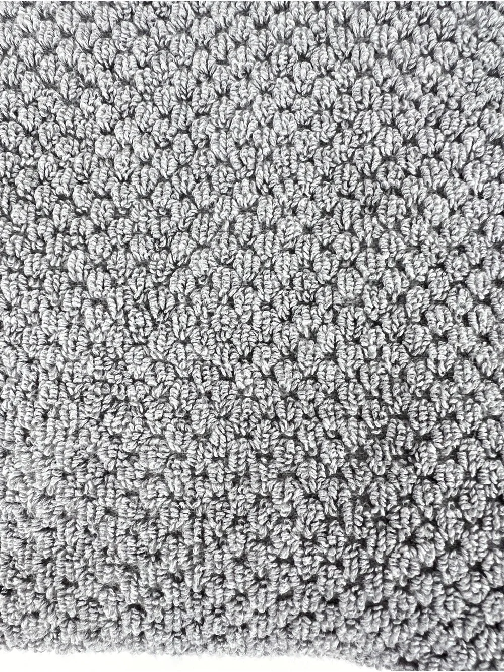 Ecoexistence Mélange Bath Towels Light Gray Waffle Knit Soft Cotton 2 Pc NEW